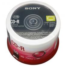索尼（SONY）CD-R 光盘刻录盘 48速700MB 桶装50片 空白光盘