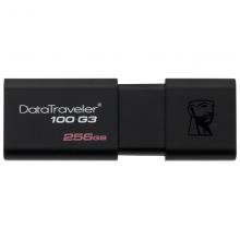 金士顿（Kingston）256GB USB3.0 U盘 DT100G3 读速130MB/s 黑色 滑盖设计 时尚便利