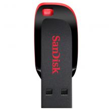 闪迪(SanDisk)16GB USB2.0 U盘 CZ50酷刃 黑红色 时尚设...