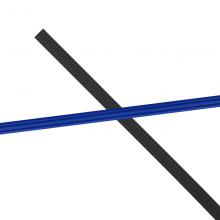 欧唛（oumai） 彩色磁条硬胶磁条 白板磁铁磁贴 20公分蓝色10根装