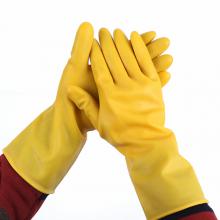 UPIN 南洋乳胶手套加厚耐酸碱橡胶手套 家用手套洗碗手套 工业牛筋手套1付 1付 L（大号）